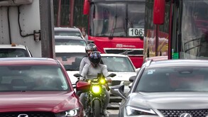 Tráfico en el Estado de México durante implementación del Hoy No Circula.