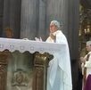 Obispo auxiliar de Puebla, Tómas López Durán durante misa dominical en Puebla