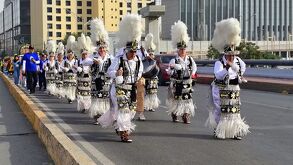 Fieles en camino a la Basílica de Guadalupe