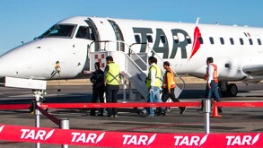 Avión de TAR, aerolínea que anunció vuelos de Torreón a Mazatlán, Chihuahua y Monterrey.