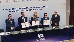 Firma de convenio para establecer Programa Estatal para la Detección del Cáncer de Pulmón.