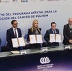 Firma de convenio para establecer Programa Estatal para la Detección del Cáncer de Pulmón.
