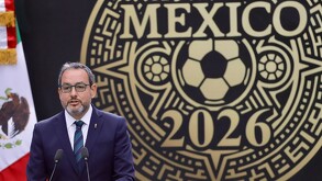 Jurgen Mainka, director ejecutivo de FIFA en México, durante su participación en la presentación del Mundial 2026.