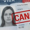 Visa de los Estados Unidos de América cancelada