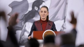 Presidenta Claudia Sheinbaum al preguntarle sobre la revocación de mandato en 2027.