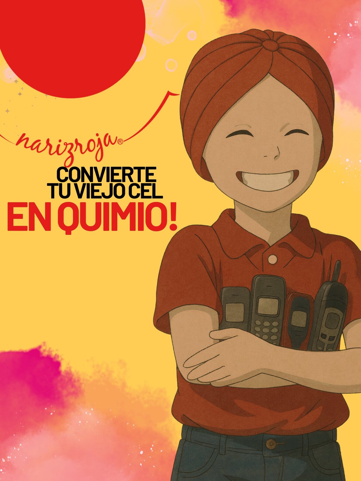 Nariz Roja lanza campaña de reciclaje de celulares en la lucha contra el cáncer en Jalisco.