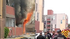 Incendio en edificio de unidad habitacional Tlalcalli en Tlalnepantla, Edomex