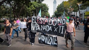 Generación Z marchando en calles de la Ciudad de México