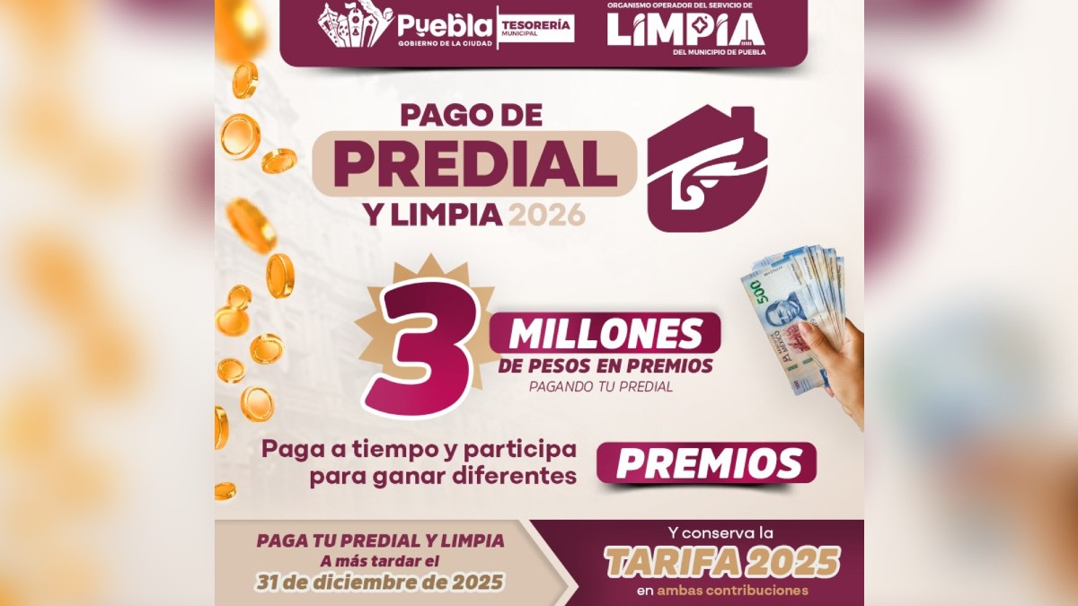 anuncio del pago anticipado predial puebla 2026