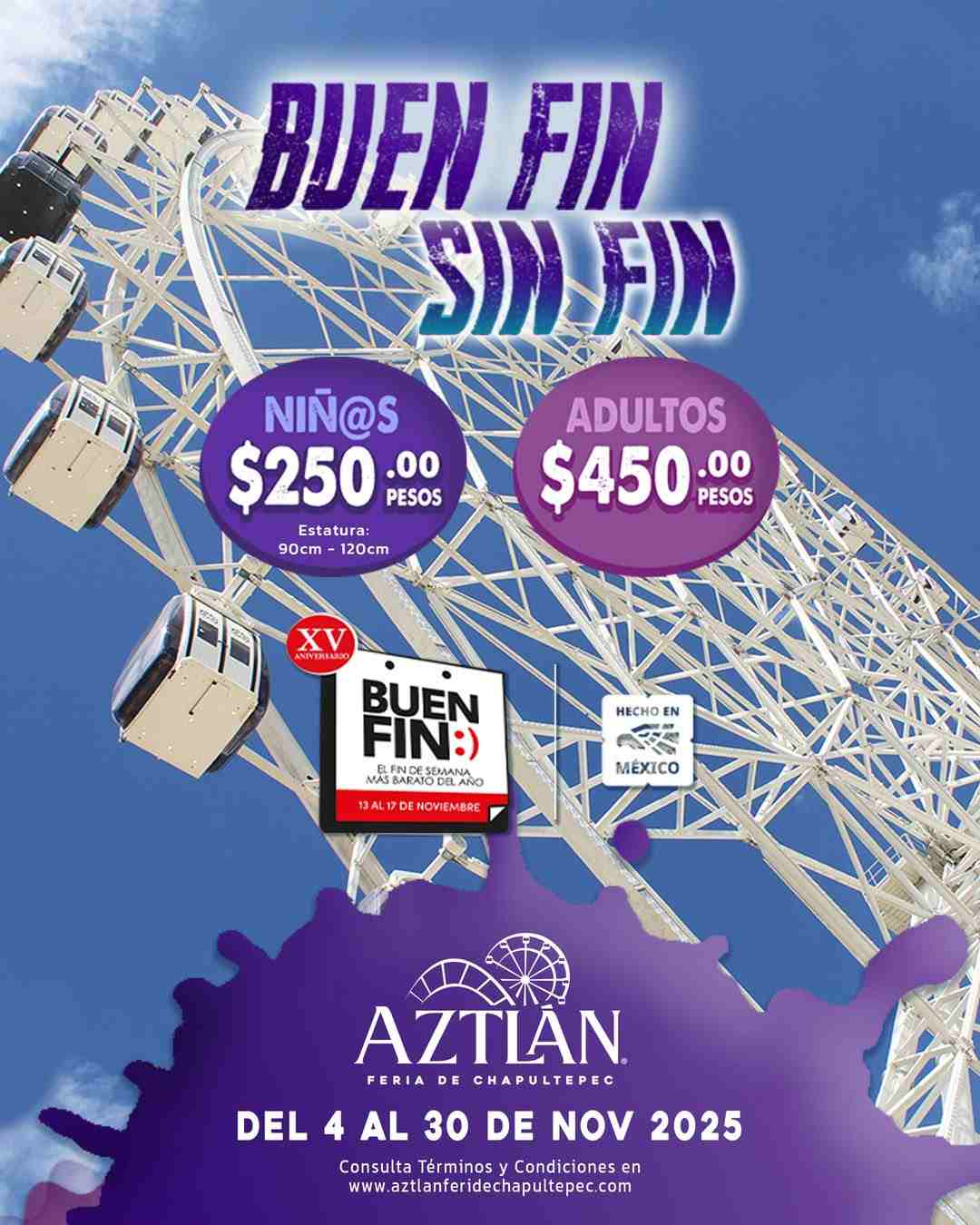 Descuento en parque Aztlán por Buen Fin 2025