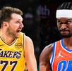 Luka Doncic y Shai Gilgeous Alexander son los jugadores más importantes de Lakers y Thunder, respectivamente.