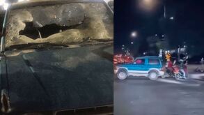 La camioneta con la que el hombre ebrio atropelló motociclistas