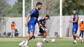 André-Pierre Gignac entrenando con Tigres en el Centro de Entrenamiento Tigres.