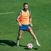 Sergio Ramos durante un entrenamiento con Rayados.