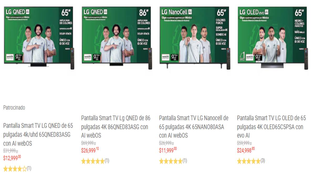 Oferta de pantallas en Liverpool