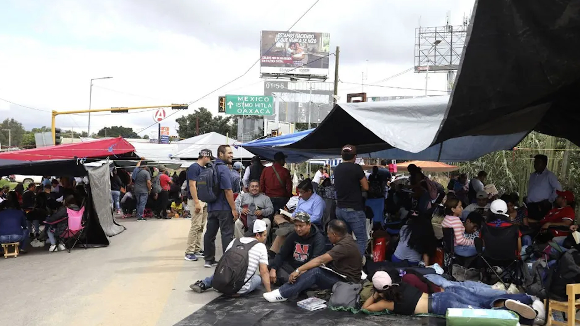 En la espera de la mesa de trabajo con el Gobierno Nacional han llevado la protesta de manera tranquila.