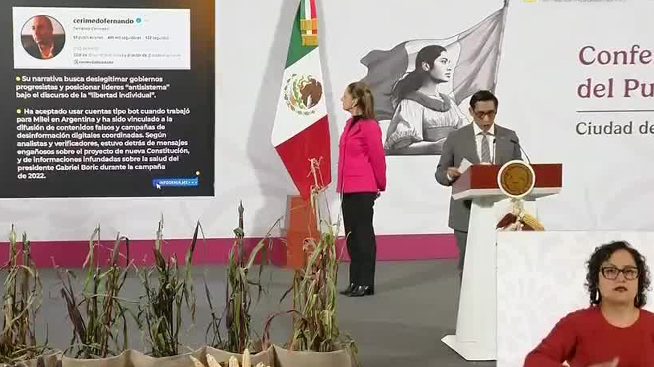 Infodemia aseguró que la movilización de la Generación Z es impulsada por la derecha internacional, cuentas extranjeras y actores de oposición.