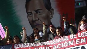 Maestros de la CNTE manifestándose en calles de la Ciudad de México