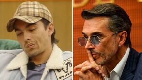 Sergio Mayer Mori en la Granja VIP y su padre Sergio Mayer en un evento de espectáculos.