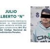 Ficha de detención de la Fiscalía. Hombre con mostacho y ojos blurreados aparece
