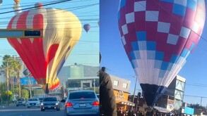 Dos globos aerostáticos aterrizaron de emergencia sobre dos de las vialidades más transitadas de la ciudad de León.