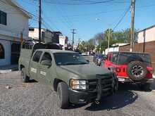 Movilización de policías por muertos en Villas de San Sebastián en Guadalupe.
