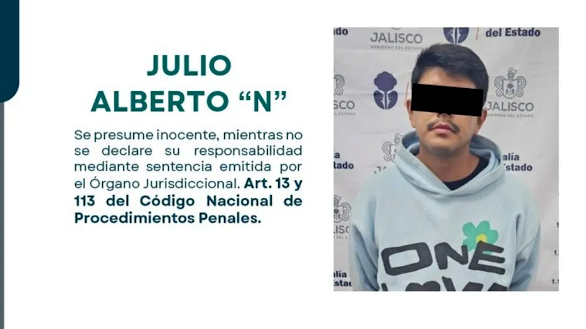 Julio Alberto 'N' permanecerá dos años en prisión preventiva luego de haber sido vinculado por los delitos de homicidio calificado en grado de tentativa.