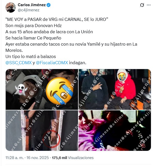 Publicaciones de 'Ce Pequeño', integrante de La Unión Tepito