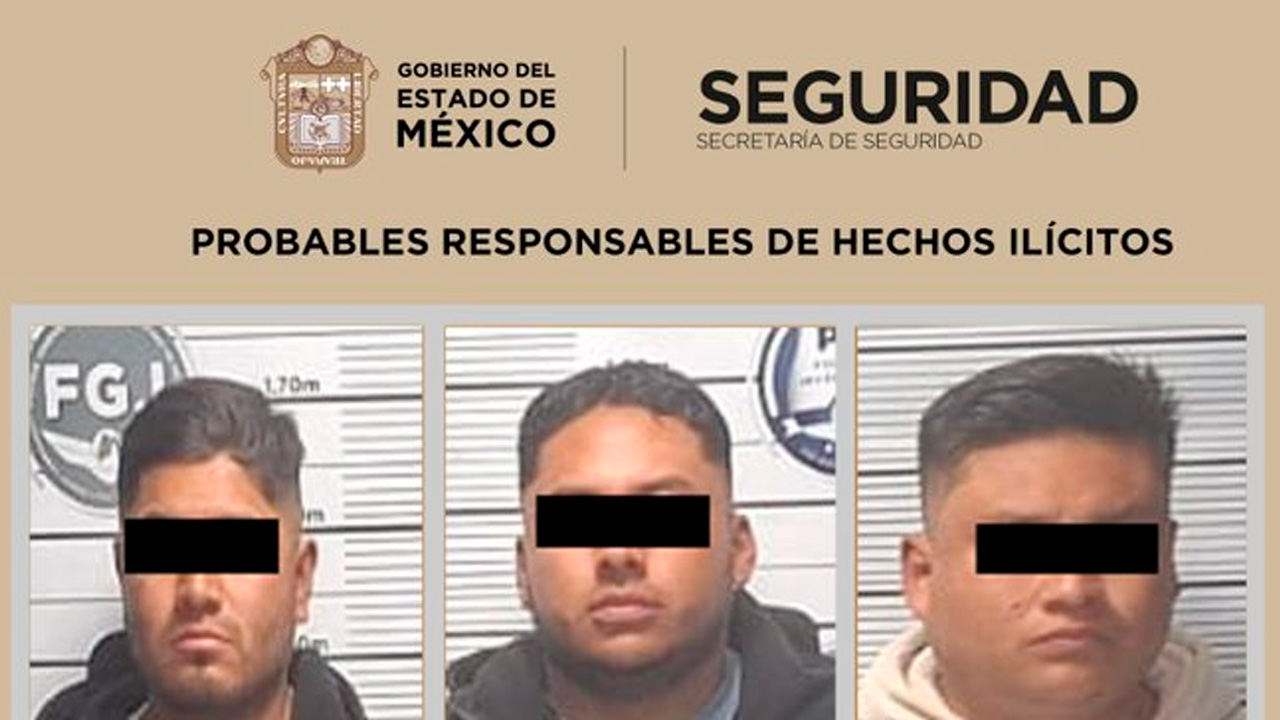 Cuatro personas de origen colombiano, incluido un menor, fueron detenidas en San Mateo Atenco por presunta extorsión y portación de arma.