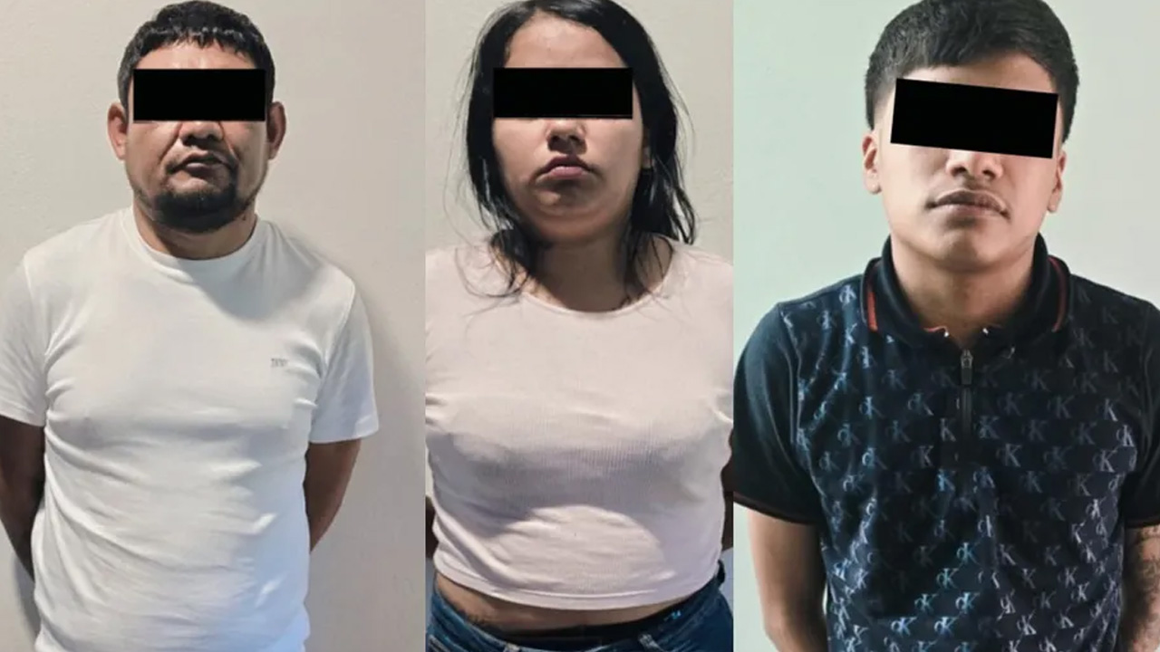 La Policía de Guadalupe detuvo a Kleber Iván, Viridiana Cristal y Felipe, presuntos miembros de una célula de narcomenudeo y halconeo.