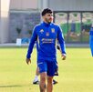 Gignac, Ángel Correa y Ozziel Herrera durante un entrenamiento con Tigres previo a la Liguilla.