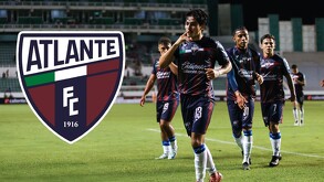 Maximiliano García en festejo de gol con el Atlante.