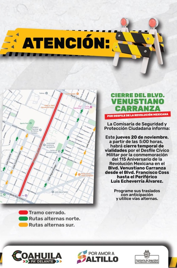 En el desfile cívico participarán elementos de Seguridad Pública, Protección Civil y jóvenes del servicio militar de la Sedena.