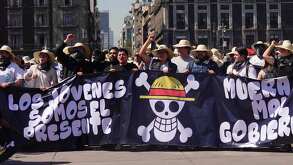 Manifestantes de la Generación Z en el Zócalo CdMx