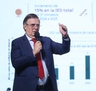 Marcelo Ebrard, secretario de economía, presentó el avance de la inversión extranjera directa de México rompiendo récord