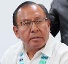 Diputado migrante Zeferino García durante una conferencia de prensa.