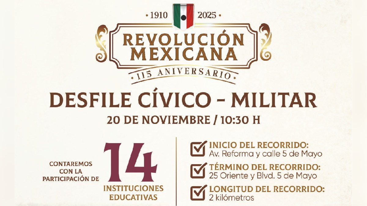 programa desfile de la revolución mexicana en puebla 2025