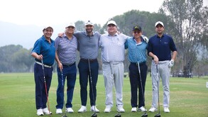 Participantes en la VII Copa Multimedios en el club de Golf Valle Alto.