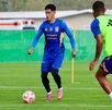 Uriel Antuna entrenando con Tigres el martes 18 de noviembre en el CET previo al juego de preparación ante Alebrijes.