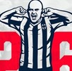 Banner de Chupete Suazo para su homenaje.