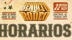 Horarios Bendito Rodeo sábado 22 de noviembre
