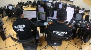 Instalaciones del C4 donde se canalizan las llamadas por delitos.