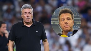 Doménec Torrent, entrenador de Rayados, junto a Tato Noriega, presidente del equipo.