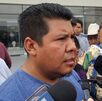 Luis Simón, padre de joven purépecha detenido en Guadalajara, en declaración ante medios de comunicación