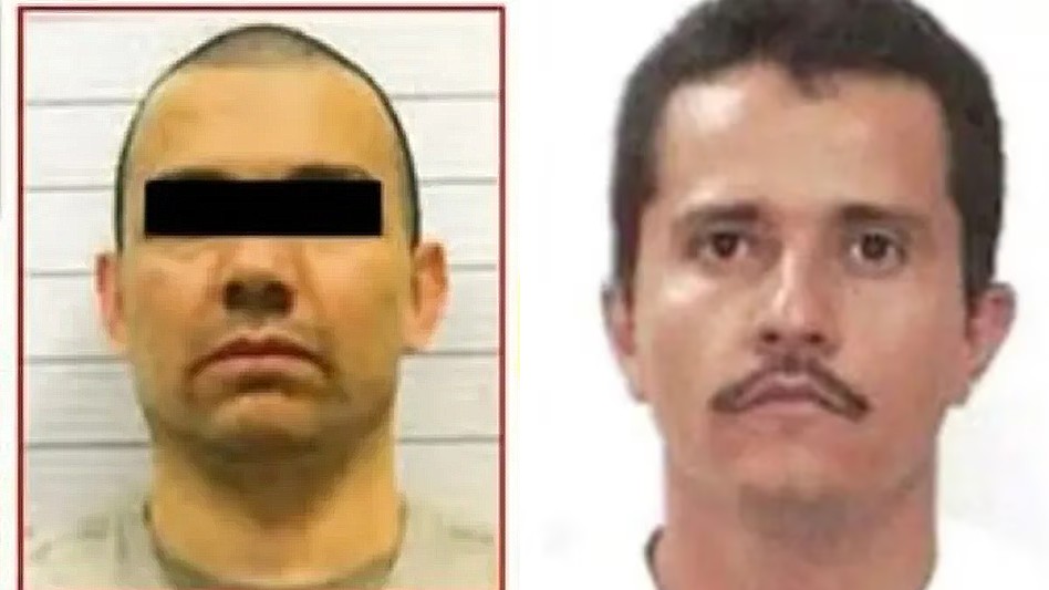 A la izquierda una imagen de Ramón Álvarez, alias ‘R-1' con los ojos censurados, y a la derecha Nemesio Oseguera, alias 'El Mencho'