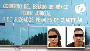 Fachada de los Juzgados de Cuautitlán, donde vincularon a proceso a Brandon y María por el homicidio del sacerdote Ernesto Baltazar.