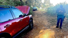 Aseguramiento tras la balacera registrada entre policías en Acambay, Estado de México.