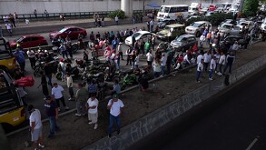 Transportistas bloqueando vialidades de México el 24 de noviembre.