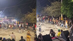 Jóvenes del sector se pelearon frente al escenario en donde estaba la música