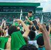 El Chapecoense celebrando su ascenso a la Serie A.